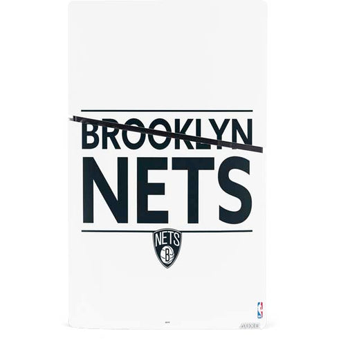 NBA Brooklyn Nets Standard - White PS5 Slim Digital Edition Bundle Skin