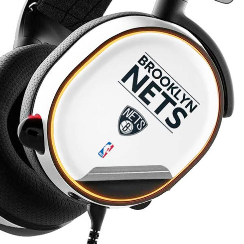 NBA Brooklyn Nets Standard - White SteelSeries Arctis 3 Skin