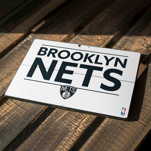 NBA Brooklyn Nets Standard - White Surface Pro 7 Skin