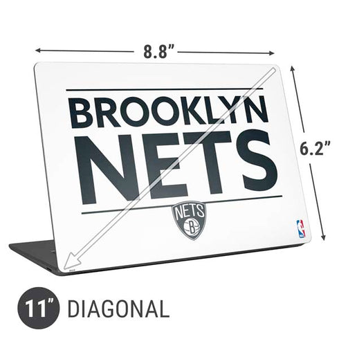 NBA Brooklyn Nets Standard - White Universal Laptop 11in (8.8 x 6.2in) Skin