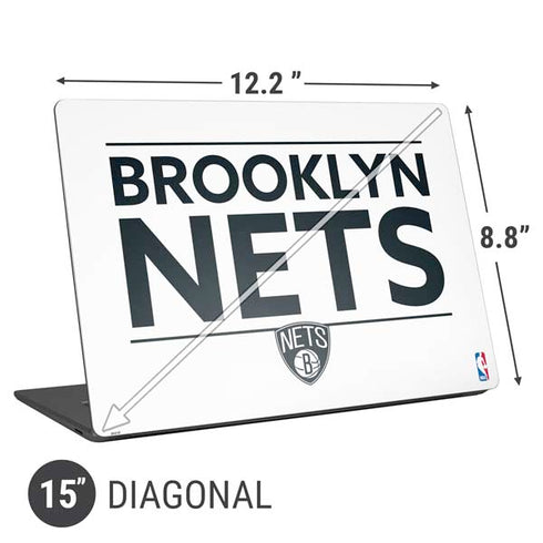 NBA Brooklyn Nets Standard - White Universal Laptop 15in (12.2 x 8.8in) Skin