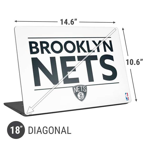 NBA Brooklyn Nets Standard - White Universal Laptop 18in (14.6 x 10.6in) Skin