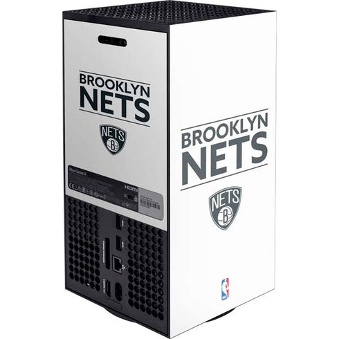 NBA Brooklyn Nets Standard - White Xbox Series X Console Skin