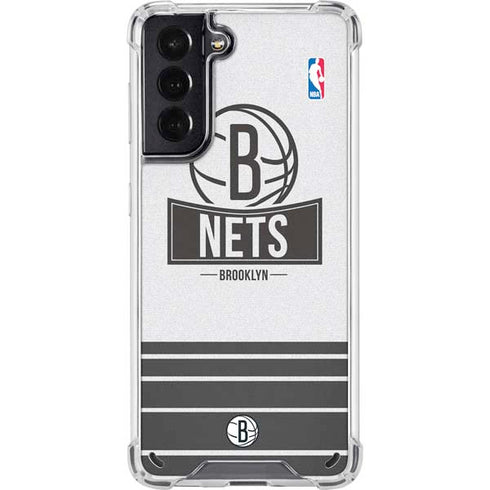 NBA Brooklyn Nets Static Galaxy S21 5G Clear Case