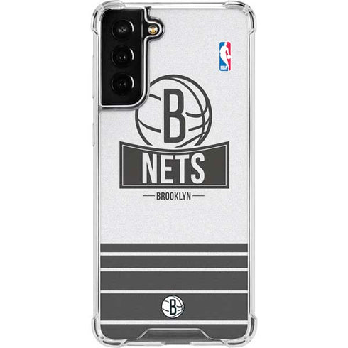 NBA Brooklyn Nets Static Galaxy S21 FE Clear Case