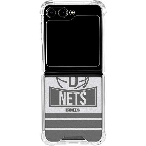 NBA Brooklyn Nets Static Galaxy Z Flip5 5G Clear Case
