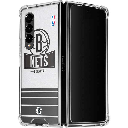 NBA Brooklyn Nets Static Galaxy Z Fold4 5G Clear Case