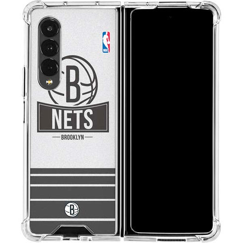 NBA Brooklyn Nets Static Galaxy Z Fold4 5G Clear Case