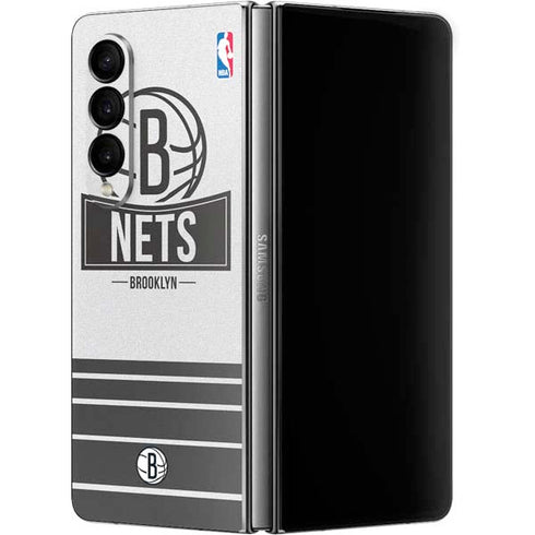 NBA Brooklyn Nets Static Galaxy Z Fold4 5G Skin