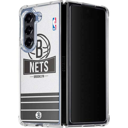NBA Brooklyn Nets Static Galaxy Z Fold5 5G Clear Case