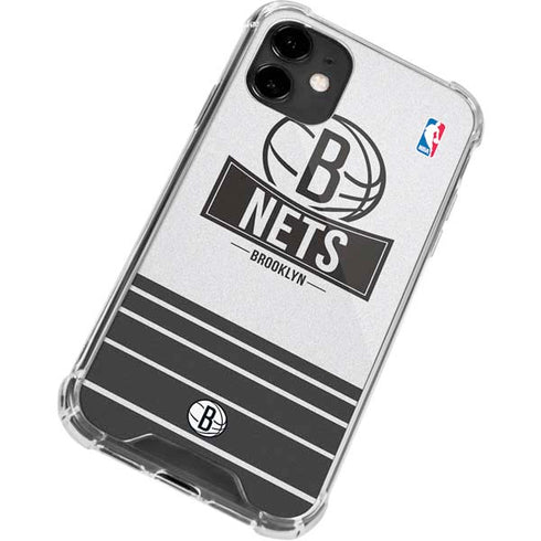 NBA Brooklyn Nets Static iPhone 12 Clear Case
