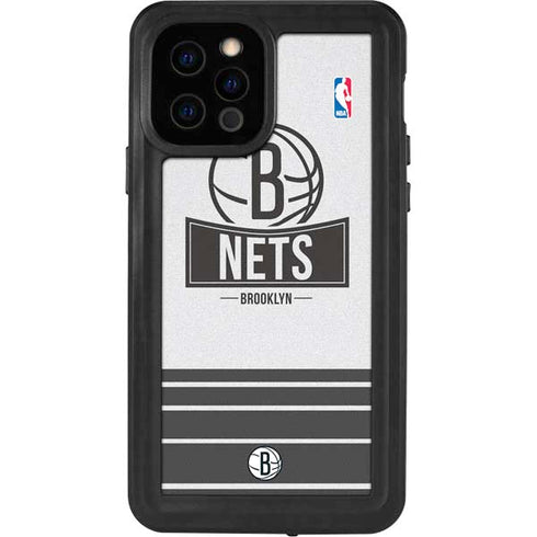 NBA Brooklyn Nets Static iPhone 12 Pro Waterproof Case