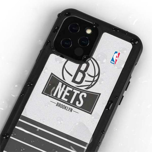 NBA Brooklyn Nets Static iPhone 12 Pro Waterproof Case