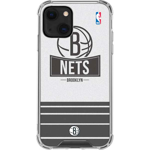 NBA Brooklyn Nets Static iPhone 13 Mini Clear Case