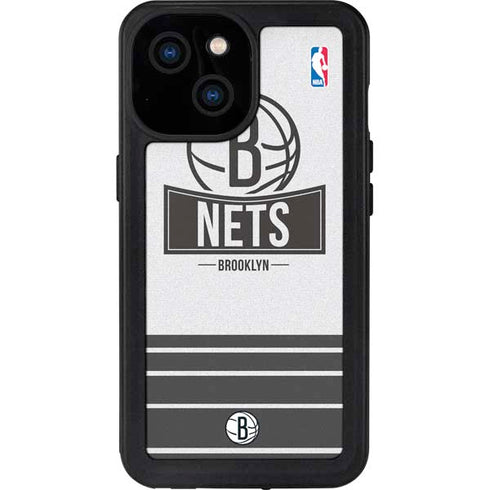 NBA Brooklyn Nets Static iPhone 13 Mini Waterproof Case