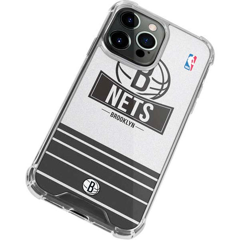 NBA Brooklyn Nets Static iPhone 13 Pro Clear Case