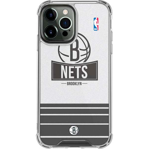 NBA Brooklyn Nets Static iPhone 13 Pro Max Clear Case