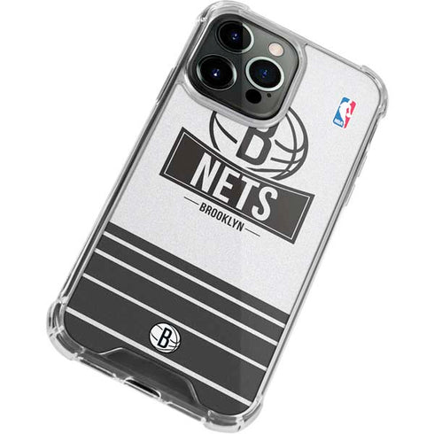 NBA Brooklyn Nets Static iPhone 13 Pro Max Clear Case
