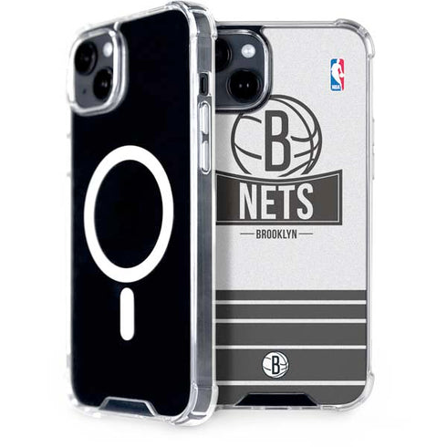 NBA Brooklyn Nets Static iPhone 15 Plus MagSafe Case