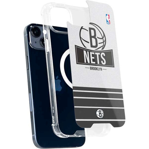 NBA Brooklyn Nets Static iPhone 15 Plus MagSafe Case