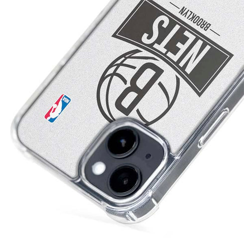 NBA Brooklyn Nets Static iPhone 15 Plus MagSafe Case