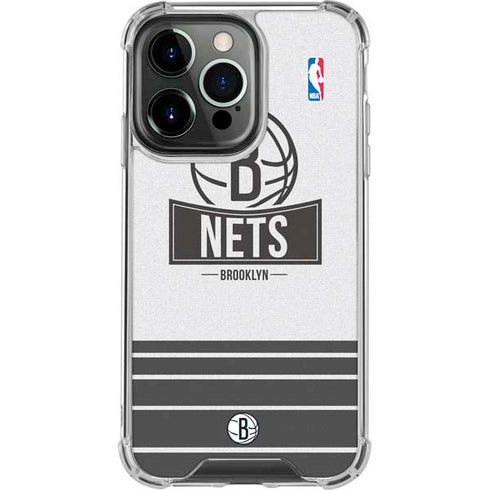 NBA Brooklyn Nets Static iPhone 15 Pro Clear Case