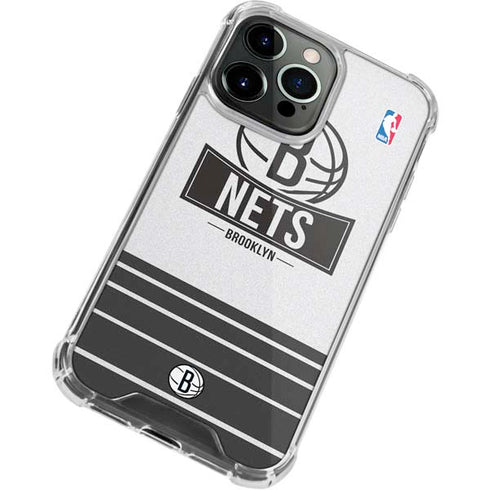 NBA Brooklyn Nets Static iPhone 14 Pro Clear Case