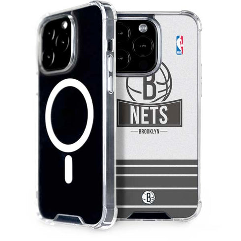 NBA Brooklyn Nets Static iPhone 15 Pro MagSafe Case