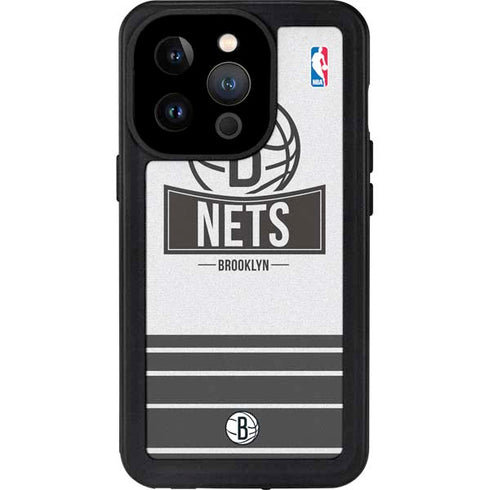 NBA Brooklyn Nets Static iPhone 14 Pro Waterproof Case