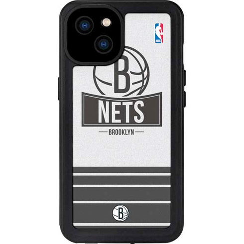 NBA Brooklyn Nets Static iPhone 15 Plus Waterproof Case