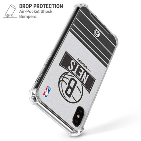 NBA Brooklyn Nets Static iPhone XS Max Clear Case
