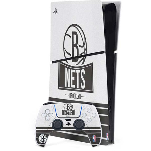 NBA Brooklyn Nets Static PS5 Slim Digital Edition Console Skin