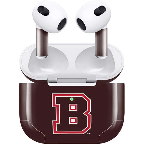 Brown University B Logo Apple AirPods (3rd Gen 2021) Skin