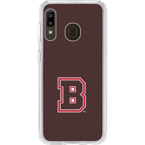Brown University B Logo Galaxy A20 Clear Case
