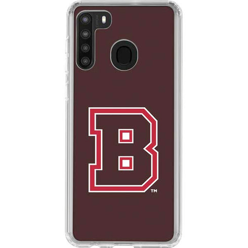 Brown University B Logo Galaxy A21 Clear Case