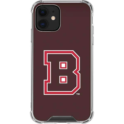 Brown University B Logo iPhone 12 Clear Case