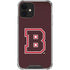 Brown University B Logo iPhone 12 Clear Case