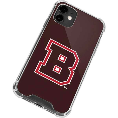 Brown University B Logo iPhone 12 Clear Case