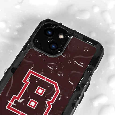 Brown University B Logo iPhone 13 Mini Waterproof Case