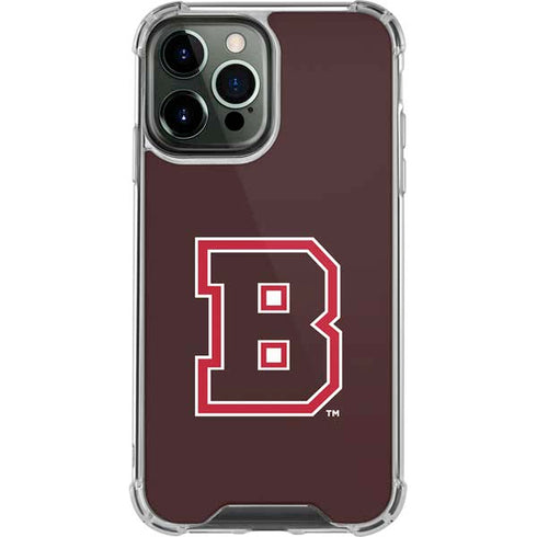Brown University B Logo iPhone 14 Pro Max Clear Case