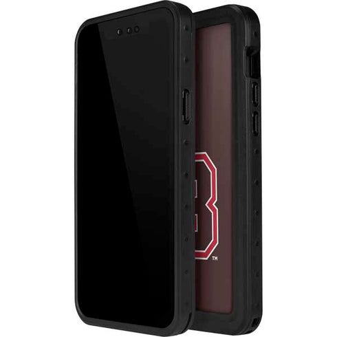 Brown University B Logo iPhone 14 Pro Max Waterproof Case