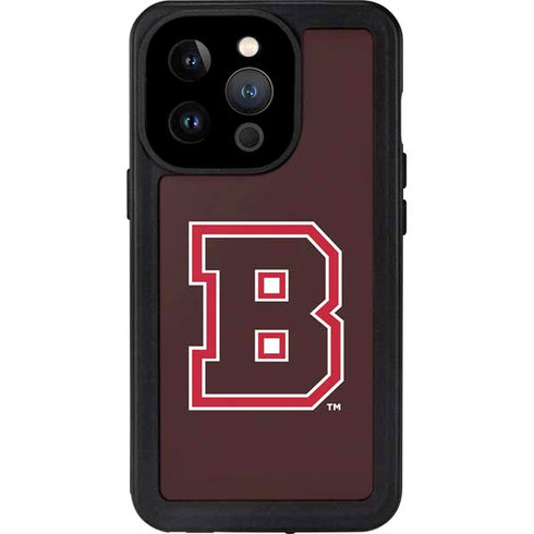 Brown University B Logo iPhone 14 Pro Waterproof Case