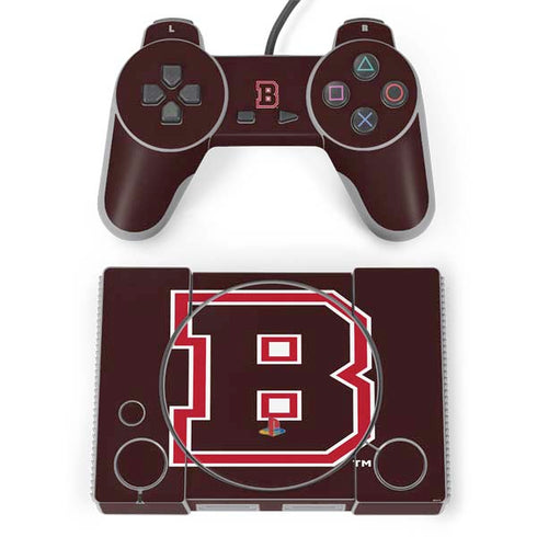 Brown University B Logo PlayStation Classic Bundle Skin