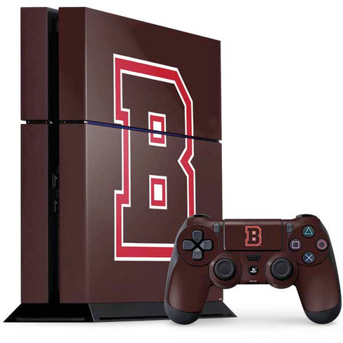 Brown University B Logo PS4 Console and Controller Bundle Skin