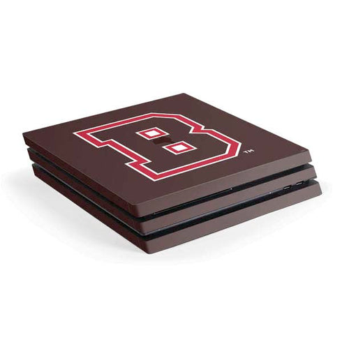 Brown University B Logo PS4 Pro Console Skin