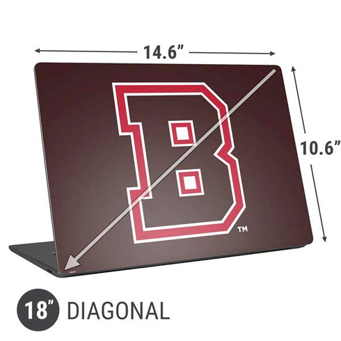 Brown University B Logo Universal Laptop 18in (14.6 x 10.6in) Skin