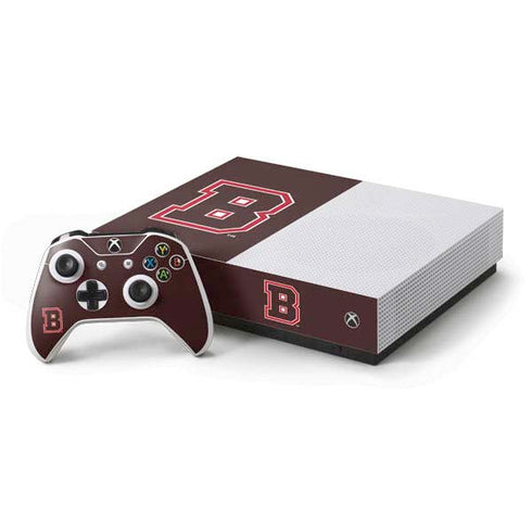 Brown University B Logo Xbox One S All-Digital Edition Bundle Skin