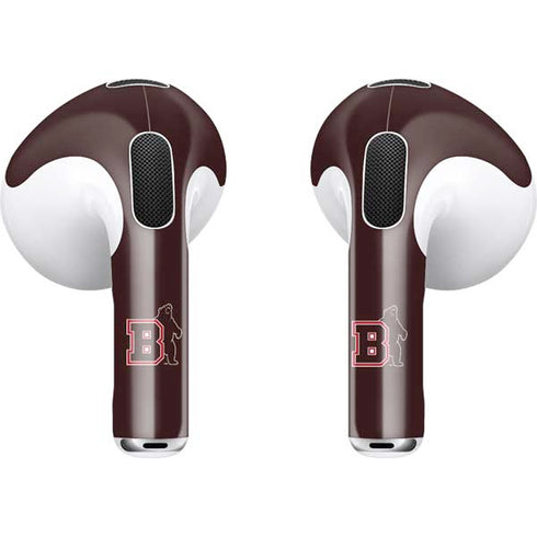 Brown University Bears Logo Apple AirPods (3rd Gen 2021) Skin