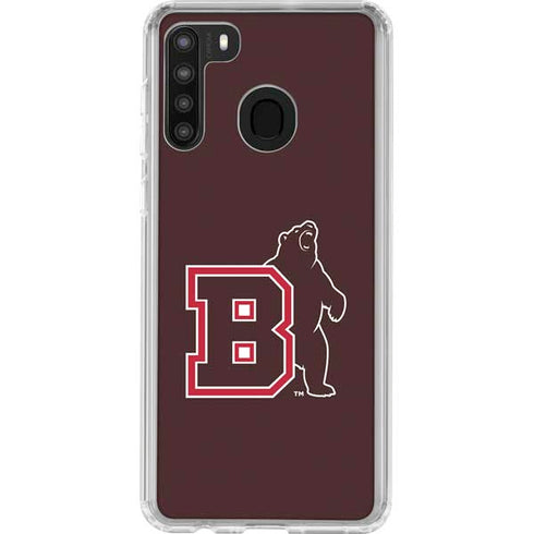 Brown University Bears Logo Galaxy A21 Clear Case