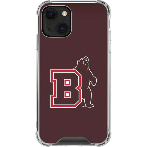 Brown University Bears Logo iPhone 14 Plus Clear Case